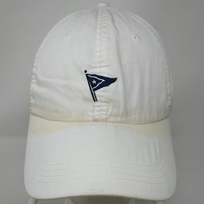 Ahead Baseball Cap White One Size Lightweight Slideback Cotton Burgee Flag Hat
