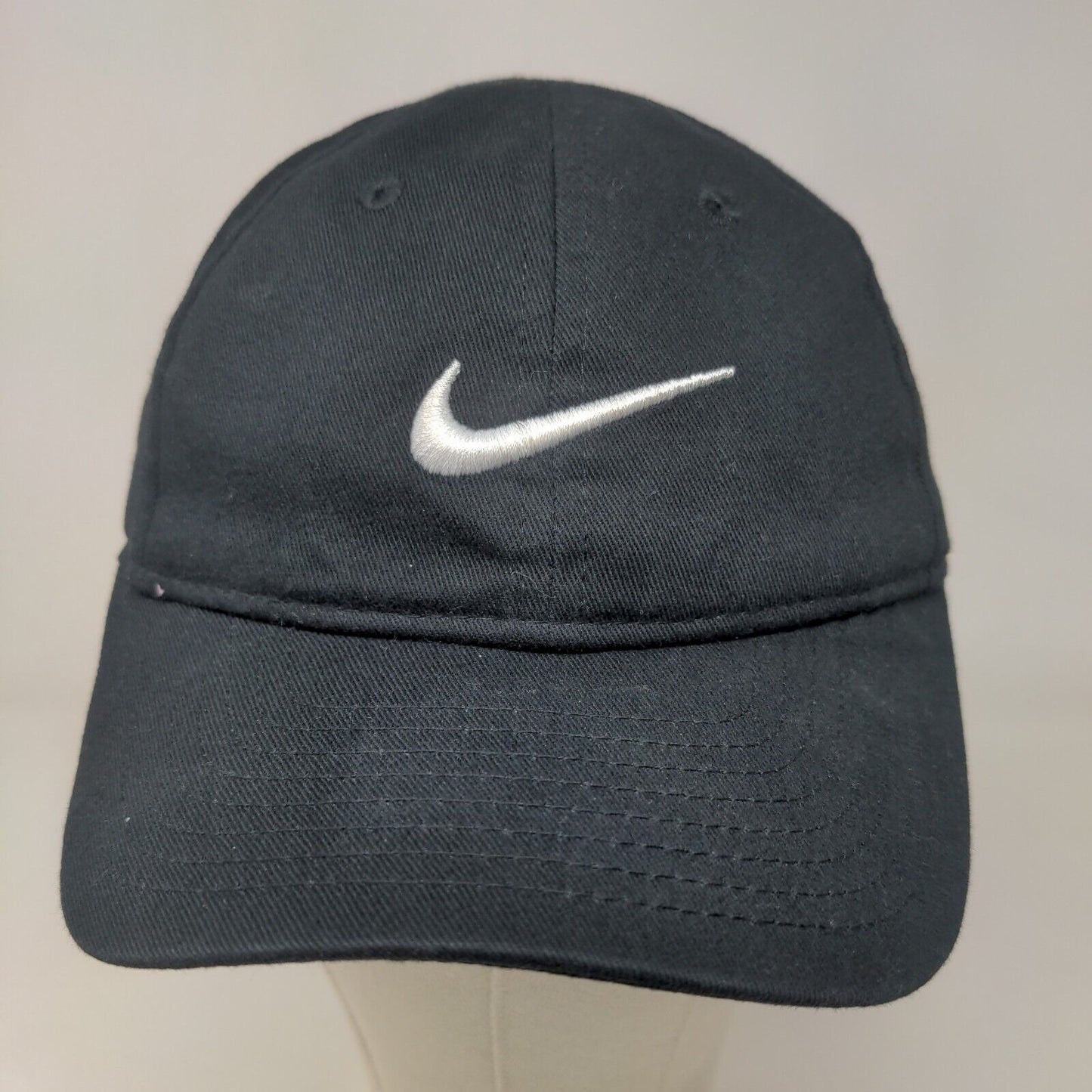 Nike Boy's Strapback Hat Black Size 4-7 Embroidered Swoosh Logo