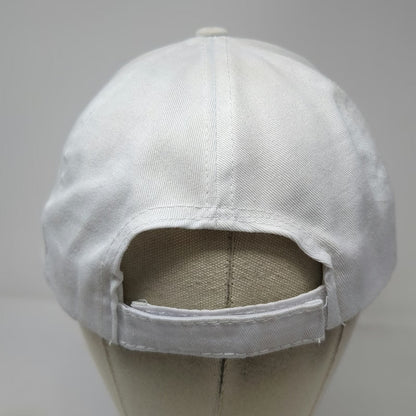 5 Panel White One Size Strapback Premium Travel Club Graphic Print Cotton Hat