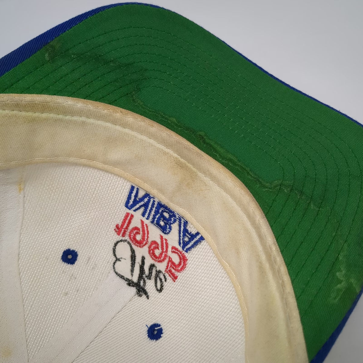 Logo 7 Snapback White Blue One Size 1995 NBA Finals Rockets Champions NBA Hat
