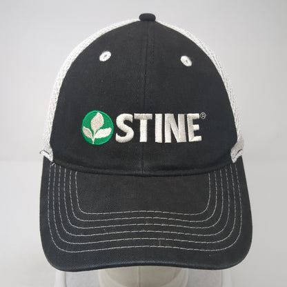 Stine Strapback Mesh Back Hat Black One Size Adjustable Embroidered