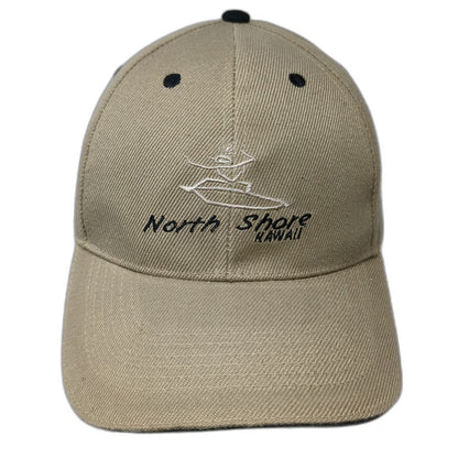 Baseball Cap Beige OS North Shore Hawaii Surfer Strapback Hat Surf Beach Travel