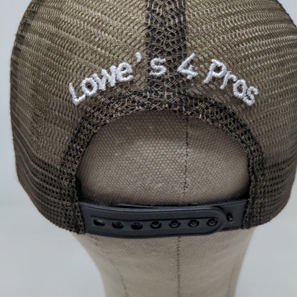 Lowe's Men's Snapback Mesh Back Hat Camo Adjustable Embroidered Logo