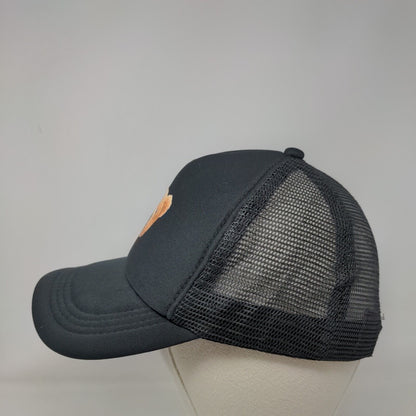 Bear Skull Snapback Mesh Back Trucker Hat Black One Size Adjustable