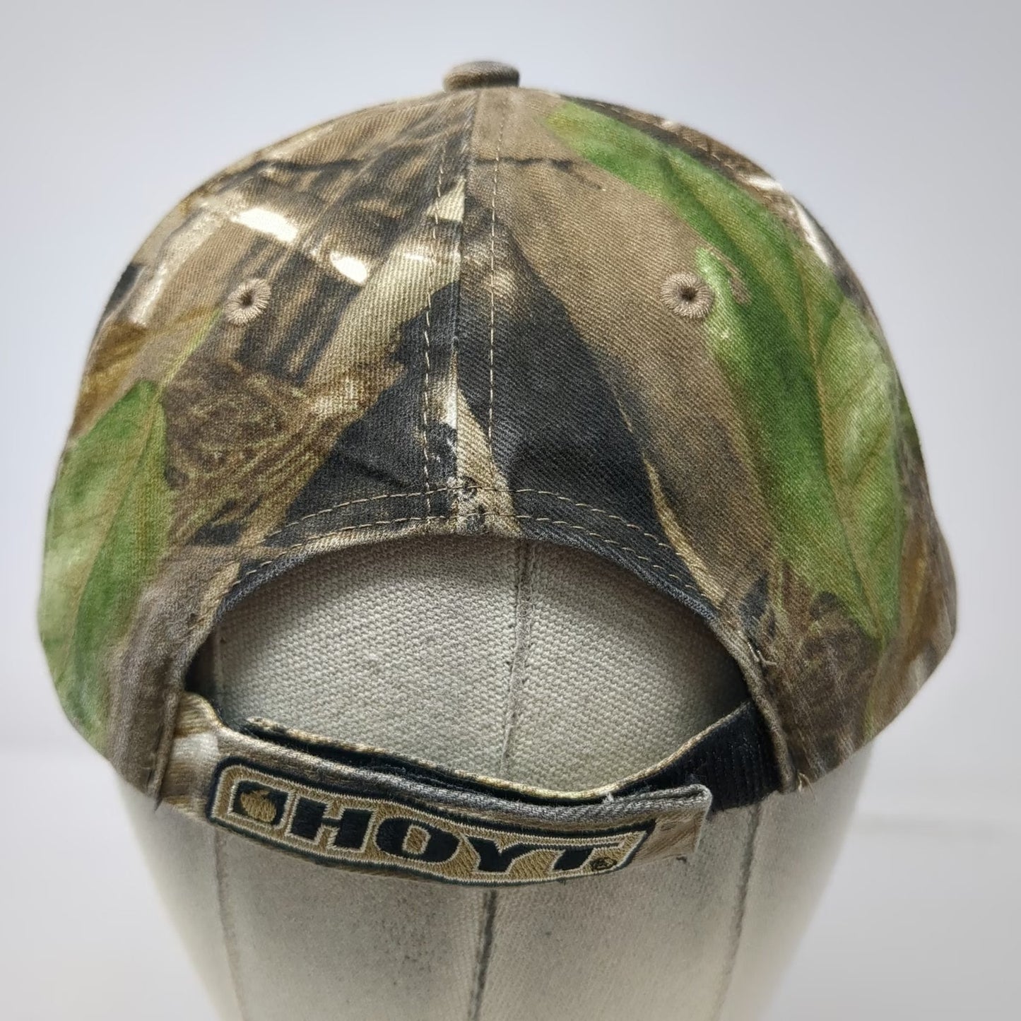Hoyt Team Camo Baseball Cap Brown Green One Size Strapback Archery Hunting Hat