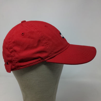 Tommy Hilfiger Men's Slideback Hat Red Size OS Embroidered Logo Cotton