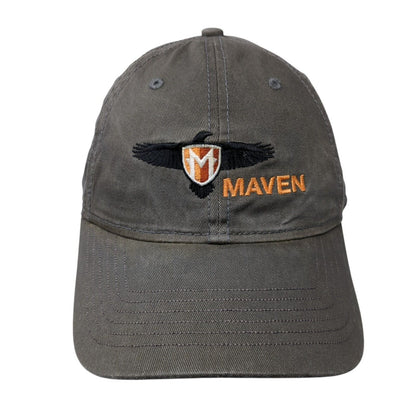 Maven Strapback Hat Gray One Size Adjustable Embroidered 6 Panel Ouray
