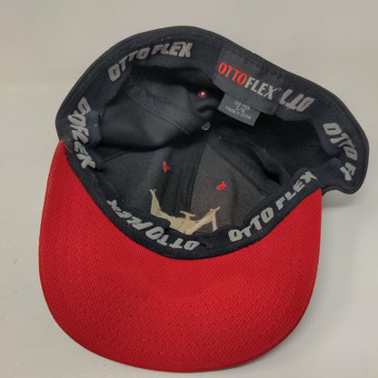 NW Fitted Hat Black Small/Medium Embroidered Solid 6 Panel Otto Flex