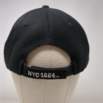 New York 1664 Strapback Hat Black OSFA Solid Adjustable Embroidered