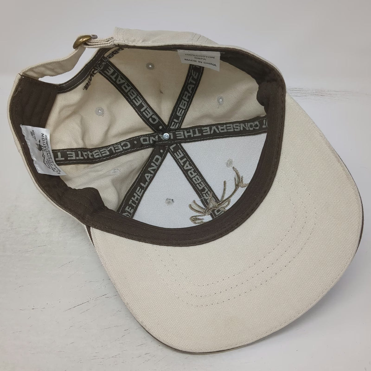 Rocky Mountain Elk Foundation 25th Anniversary Beige Baseball Cap One Size Hat