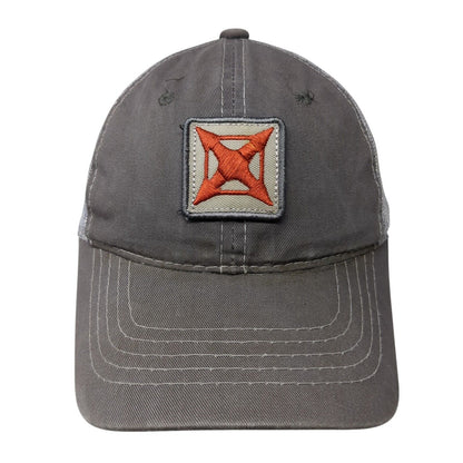 Vertx Patch Strapback Mesh Back Trucker Hat Gray One Size Adjustable