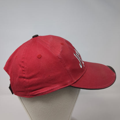 Jim Beam Racing Strapback Hat Red One Size Adjustable Embroidered