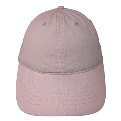 Unbranded Strapback Baseball Cap Pink One Size Adjustable Vented Holes Blank