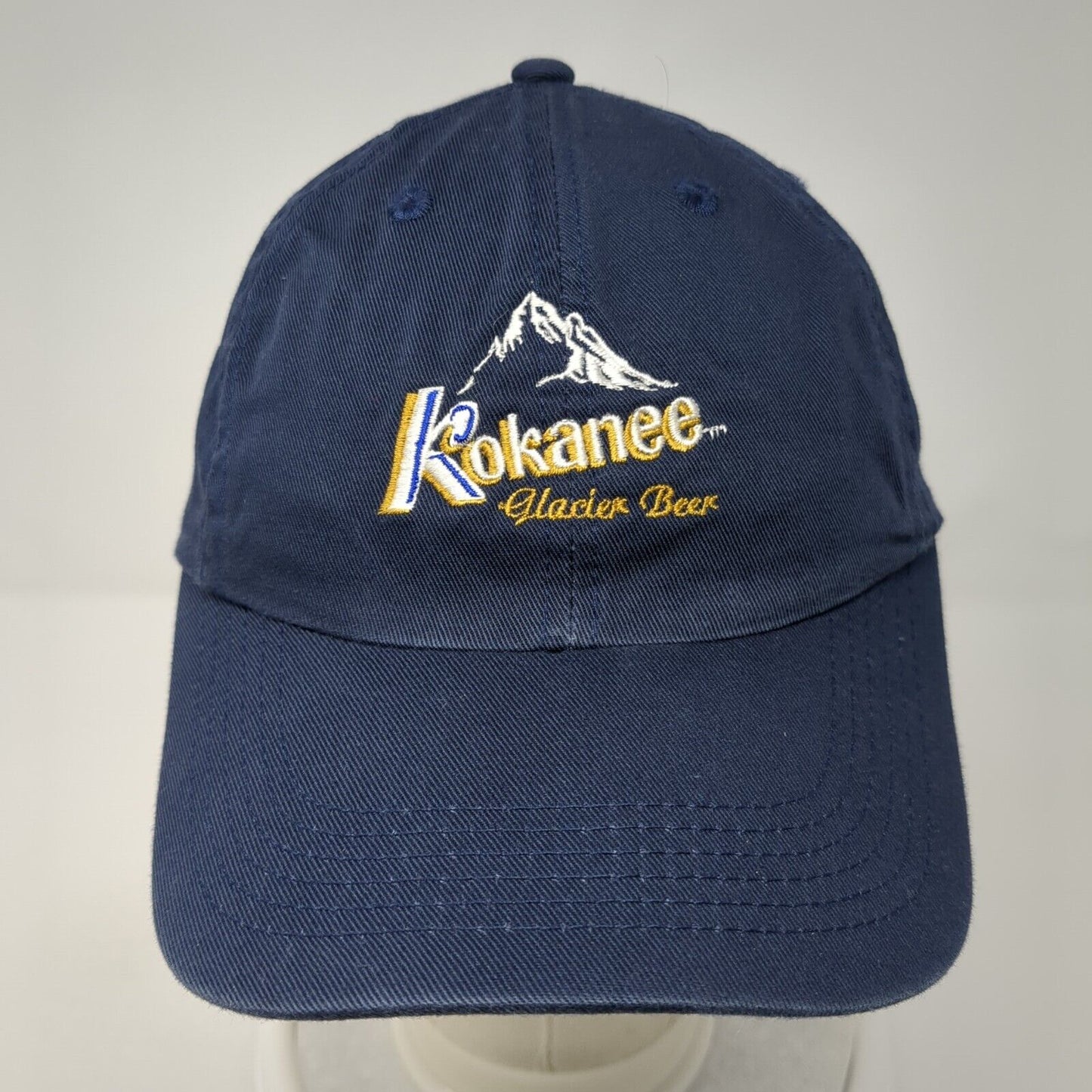 Kokanee Glacier Beer Strapback Hat Blue One Size Adjustable Embroidered