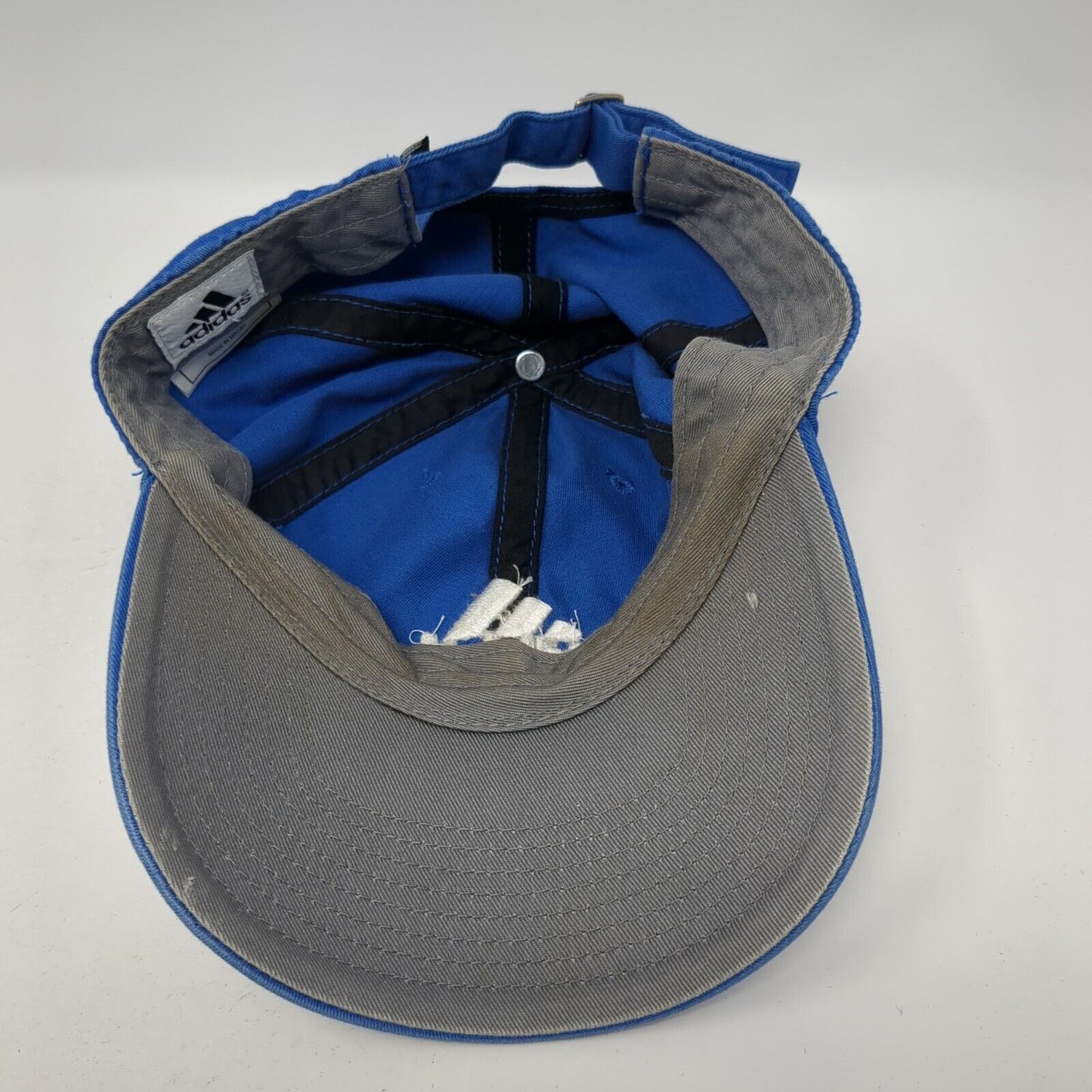 Adidas Slideback Hat Blue One Size Adjustable Embroidered 6 Panel Cotton