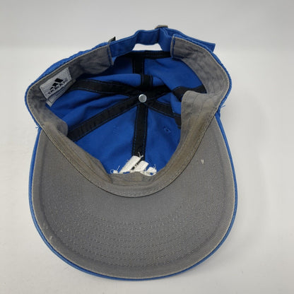 Adidas Slideback Hat Blue One Size Adjustable Embroidered 6 Panel Cotton