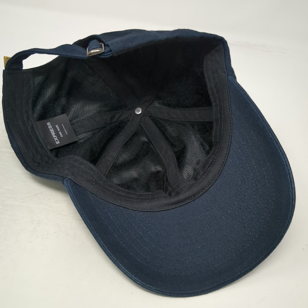 Express Baseball Cap Blue One Size 100% Cotton Slideback Strapback Plain Hat