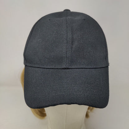 Unbranded Strapback Hat Hair Wig Black One Size 6 Panel Vent Holes