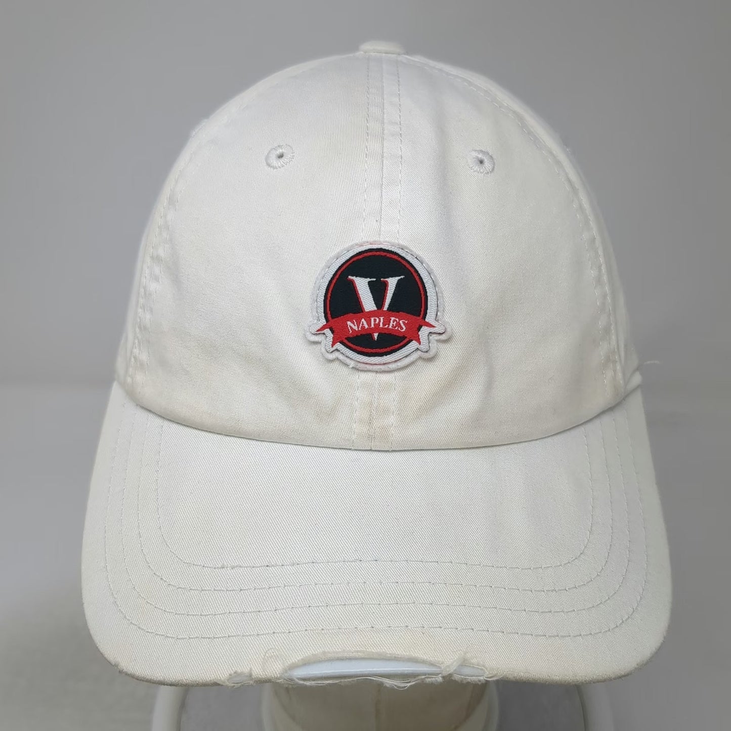 American Needle White Baseball Cap One Size Vineyards CC Naples Green Underbrim