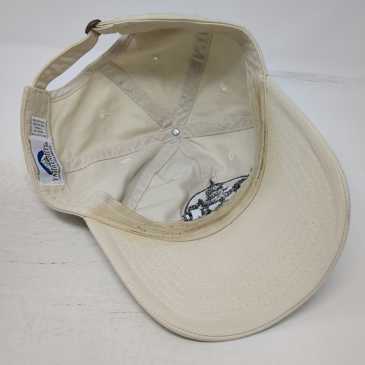 Fahrenheit Baseball Cap Beige One Size Idaho State Capitol Cotton Slideback Hat