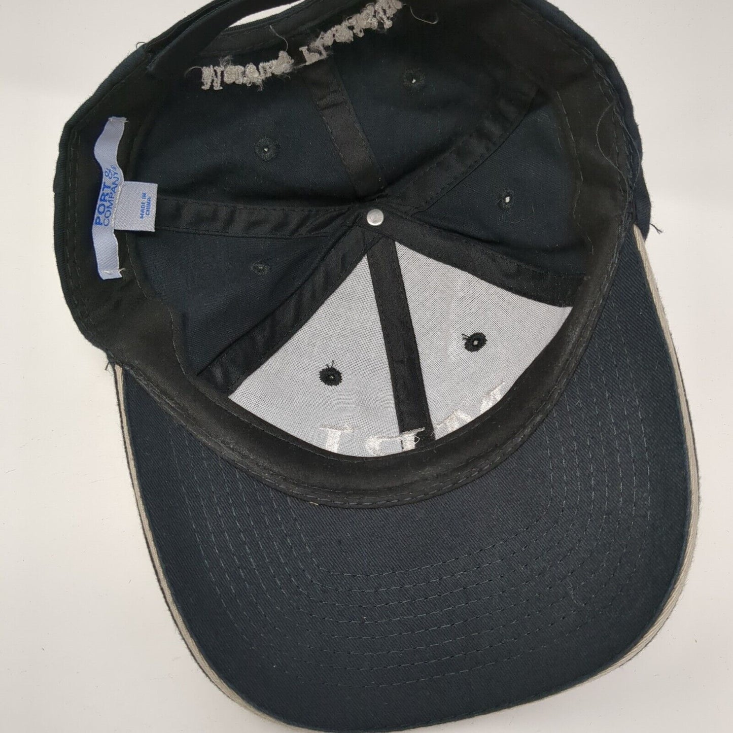 MPI Mercury Plastics Inc Strapback Hat Black One Size Adjustable Port Authority
