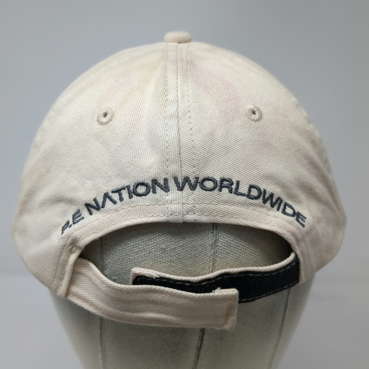 P.E Nation Baseball Cap Beige One Size Strapback Hat Adjustable Cotton Logo