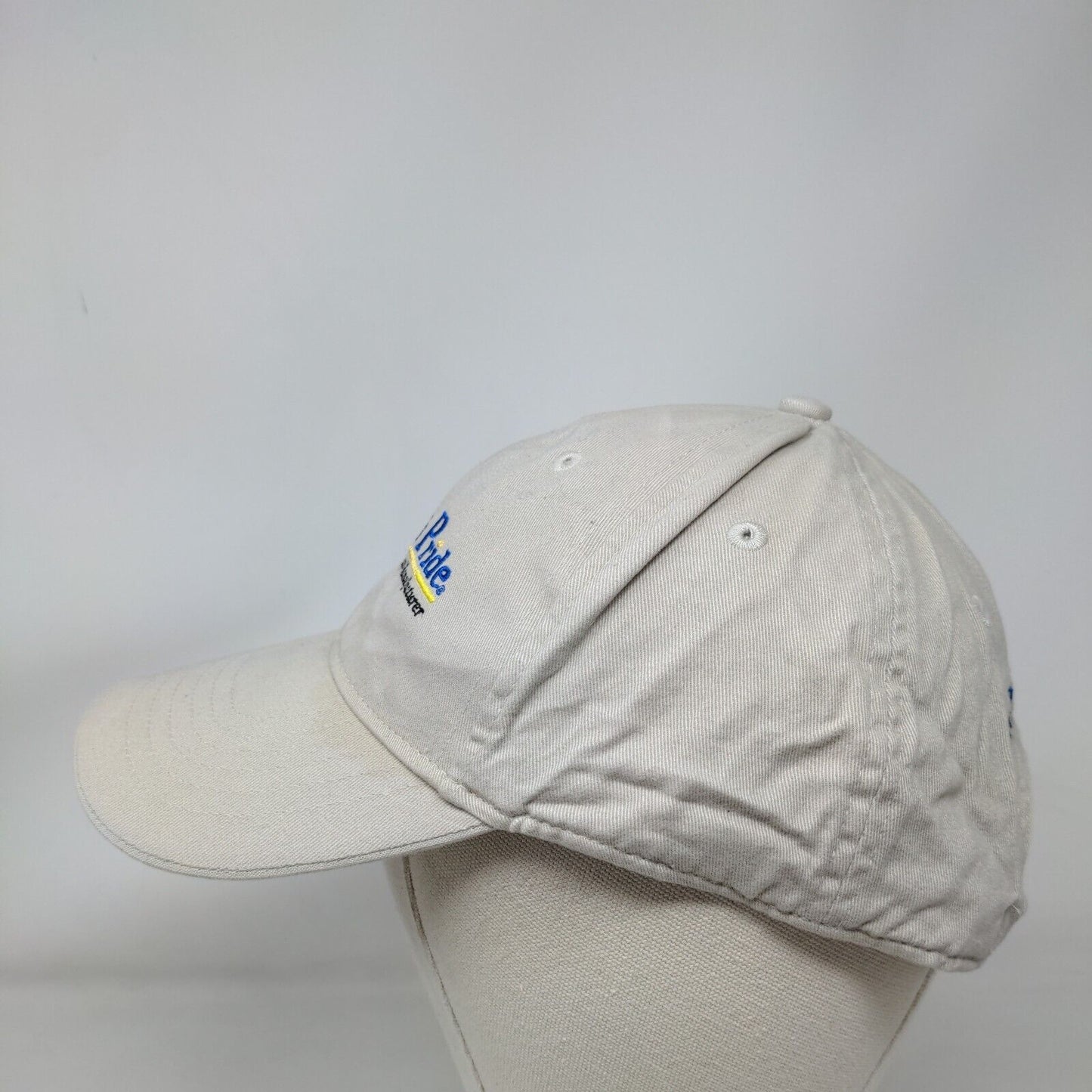 Puritan's Pride Strapback Hat Tan OSFA Embroidered Adjustable 6 Panel