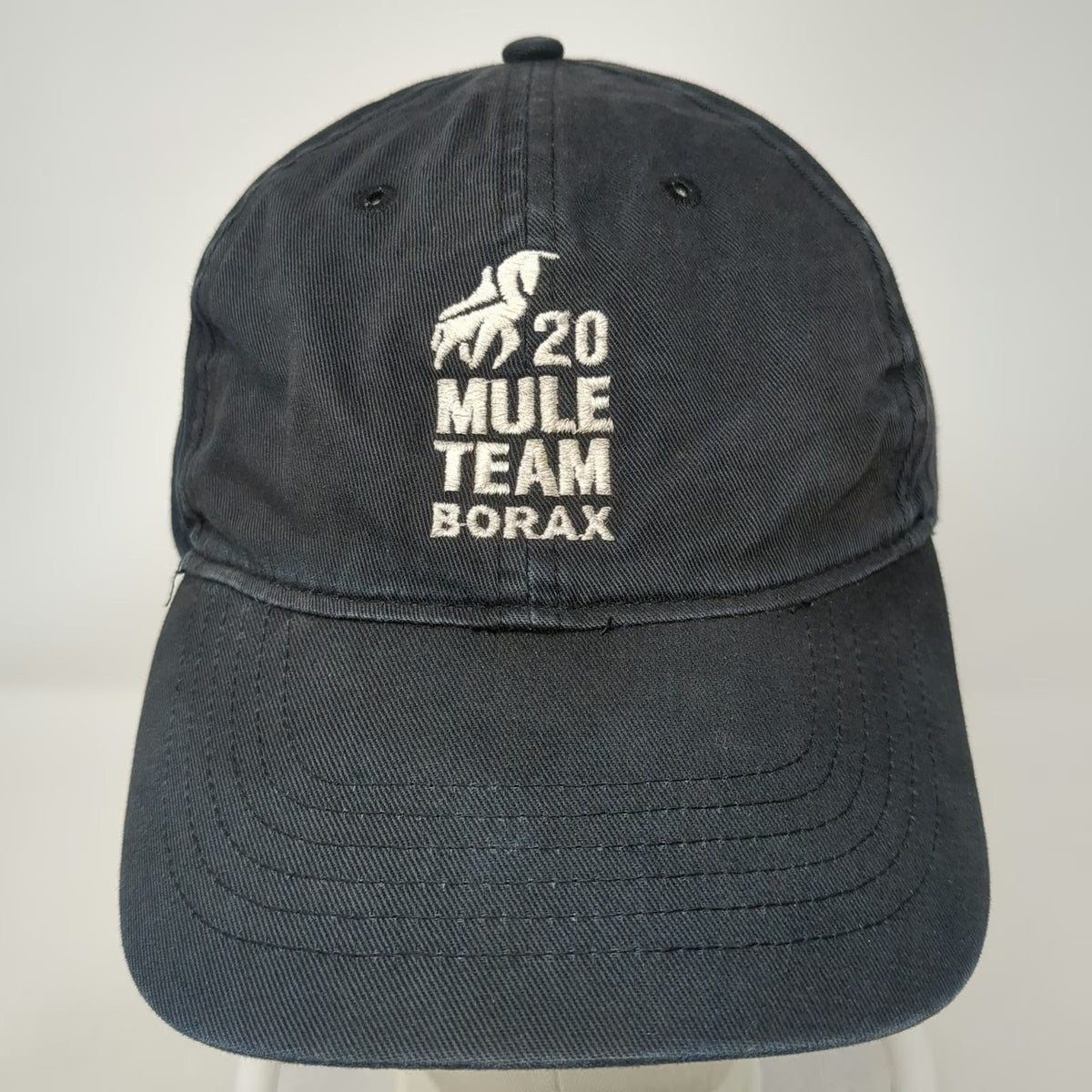 KC Caps Baseball Cap Black One Size 20 Mule Team Embroidered Cotton Hat