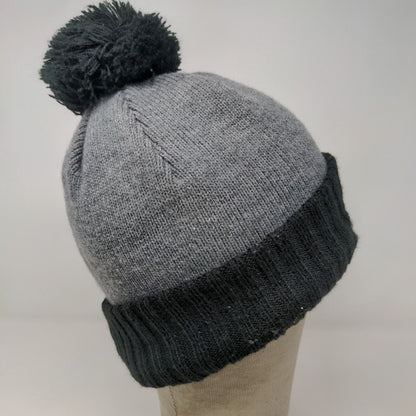 New Era Mens Knit Beanie Hat Gray Black Embroidered Purdue Grand Prix Foundation