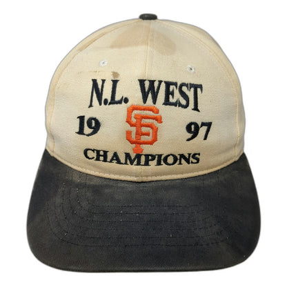 San Francisco Giants MLB Twins Enterprise Snapback Hat Beige 97 NL West Vintage