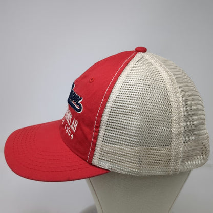 Eagle Wing Baseball Cap Red One Size Strapback Hat Oaklawn Hot Springs Mesh Back