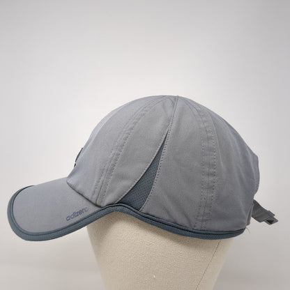 Adidas 3 Stripes Strapback Hat Gray One Size Adizero Solid Embroidered