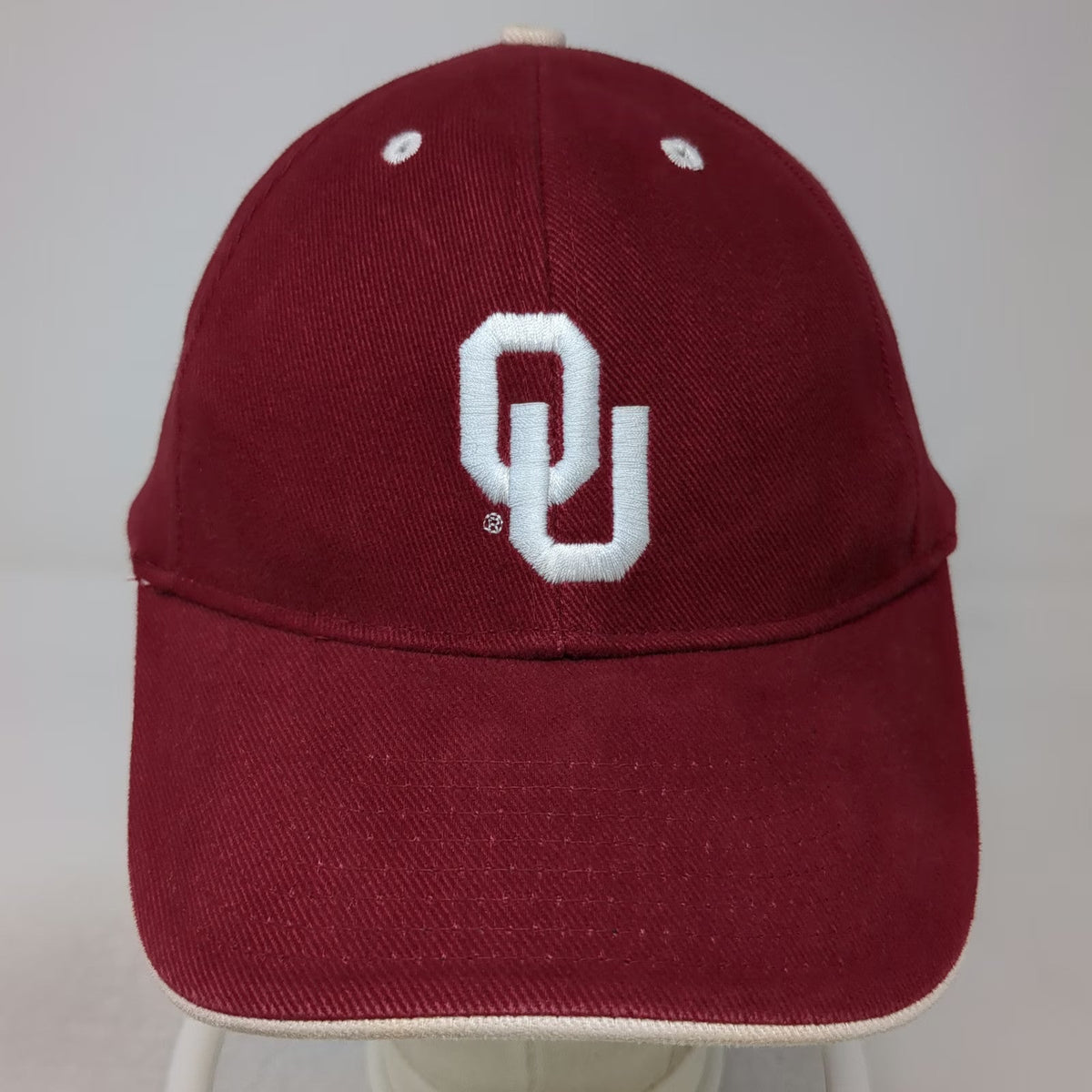 Oklahoma Sooners NCAA Signatures Red Cap One Size Strapback Logo Sandwich Brim