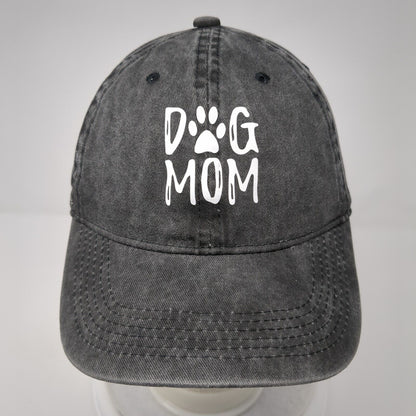 Dog Mom Slideback Hat Gray One Size Adjustable Lightweight Vented Holes 6 Panel