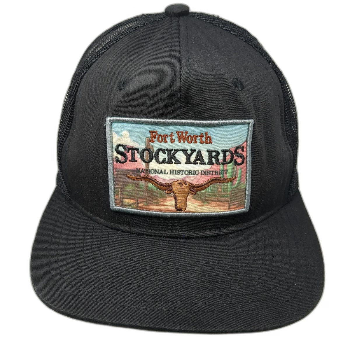 Hat Republic Trucker Hat Black One Size Fort Worth Stockyards Longhorn Snapback