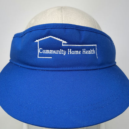 Sportcap Supreme Visor Blue One Size Community Home Health Hat Green Underbrim