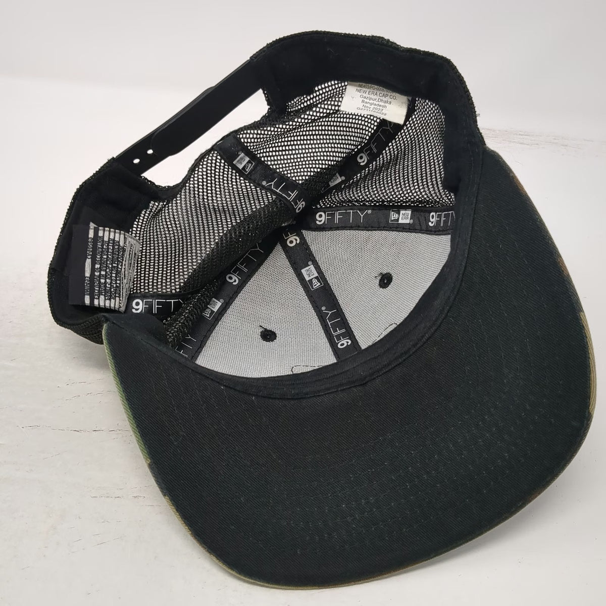 New Era Trucker Hat Green One Size K-Edge Mesh Snapback 9FIFTY Logo Patch USA