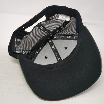 New Era Trucker Hat Green One Size K-Edge Mesh Snapback 9FIFTY Logo Patch USA