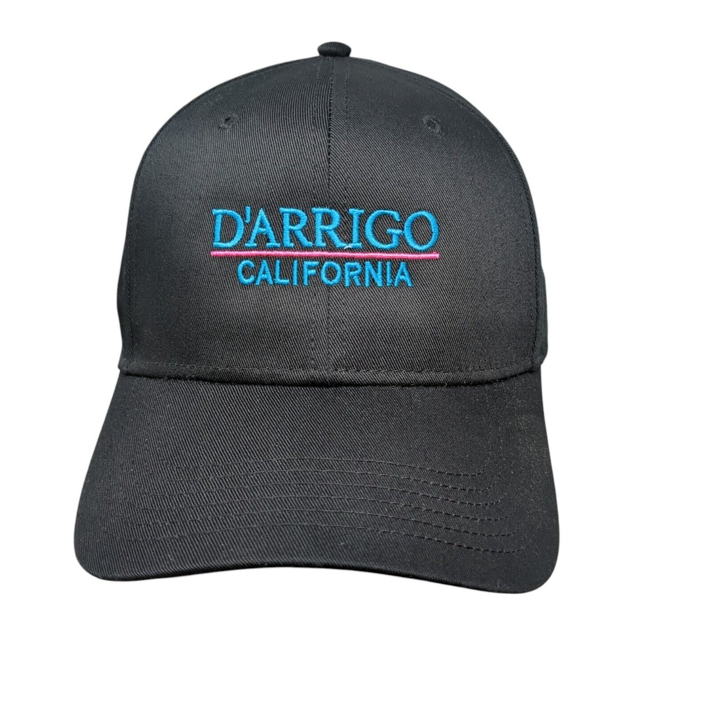 D'Arrigo California Snapback Hat Black OSFA Adjustable Embroidered Otto