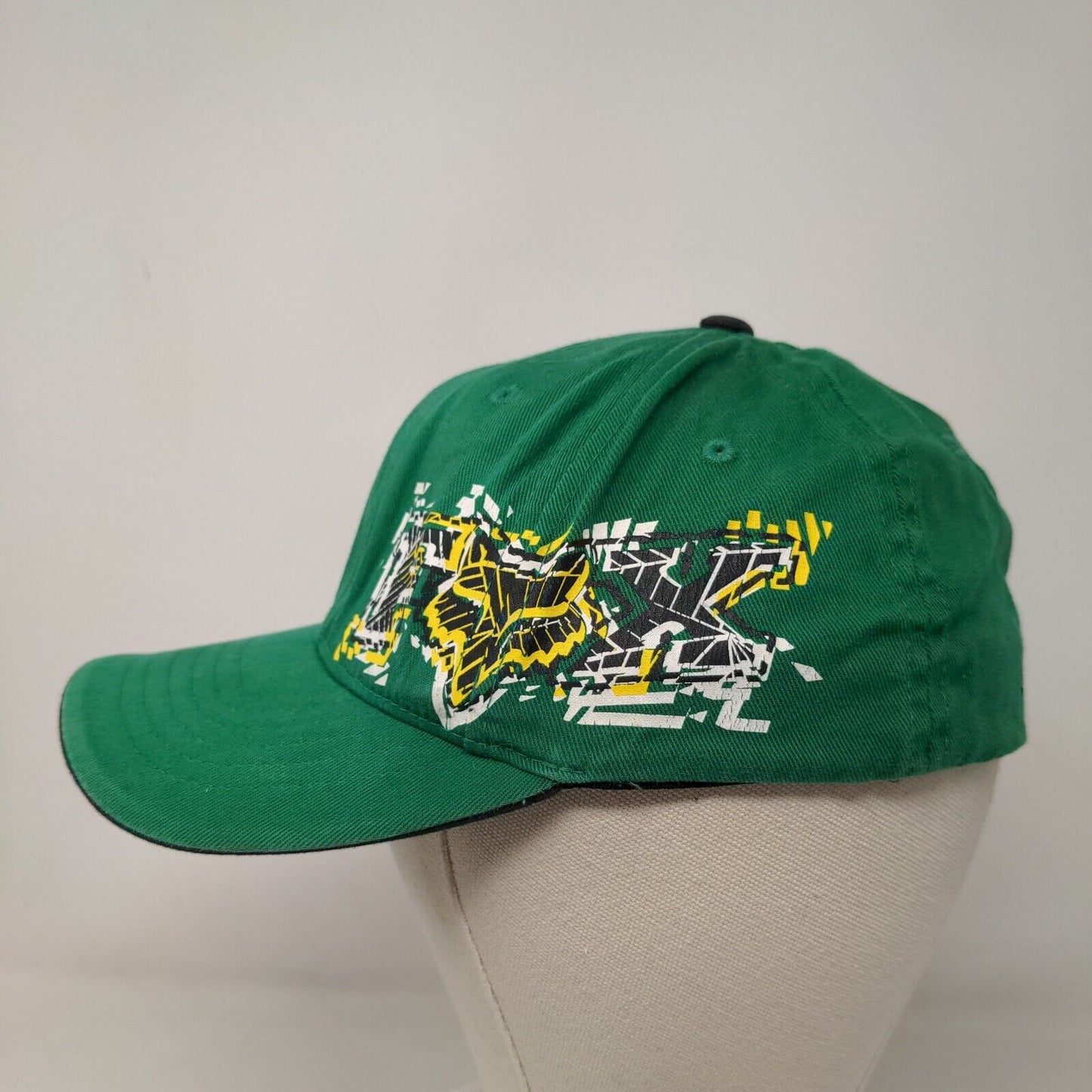 Fox Racing Boy's Fitted Hat Green Size OSFM Graphic Logo Cotton Spandex