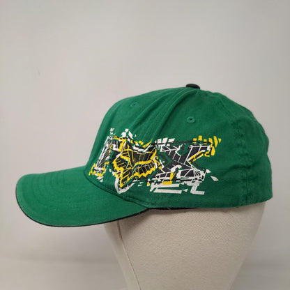 Fox Racing Boy's Fitted Hat Green Size OSFM Graphic Logo Cotton Spandex