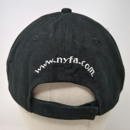 NYFA Baseball Cap Black One Size White Contrast Brim Piping Logo Strapback Hat