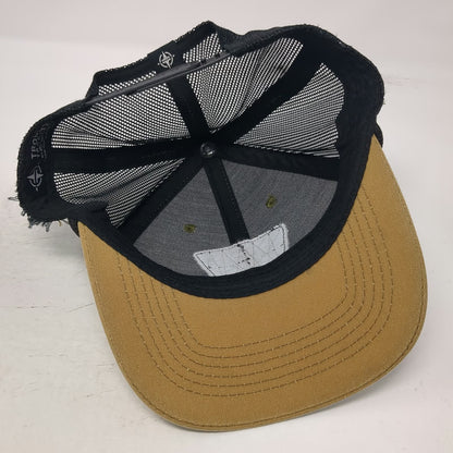 Trophy Tracker Trucker Hat Green Beige Black One Size Mallard Duck Patch Rope