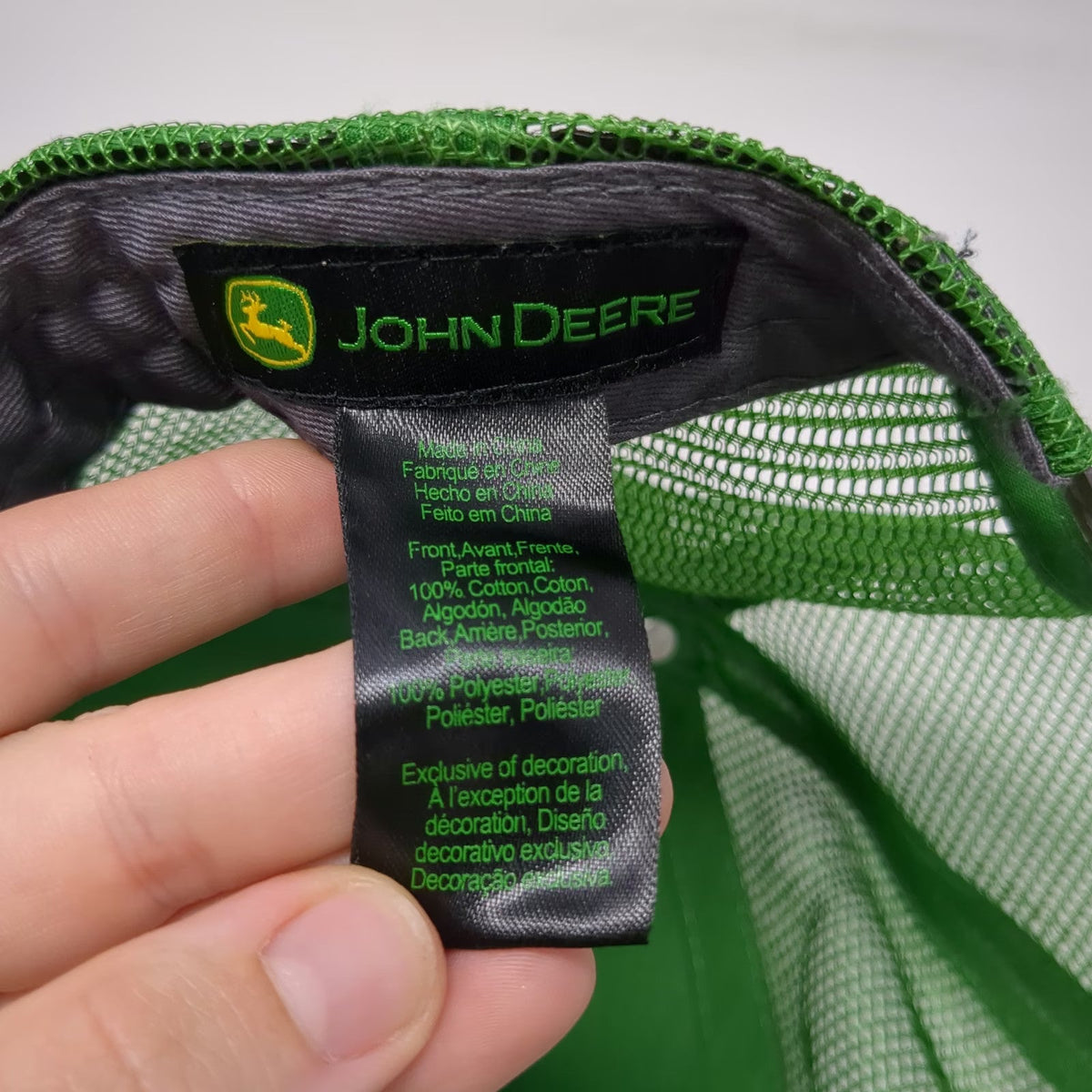 John Deere Trucker Hat Gray Green One Size Central Jersey Equipment Snapback