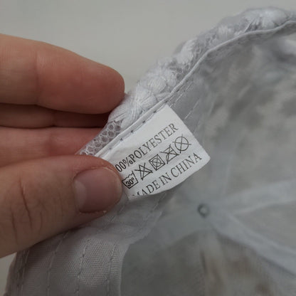 Unbranded Snapback Hat White One size Adjustable Floral Lace Trim Polyester