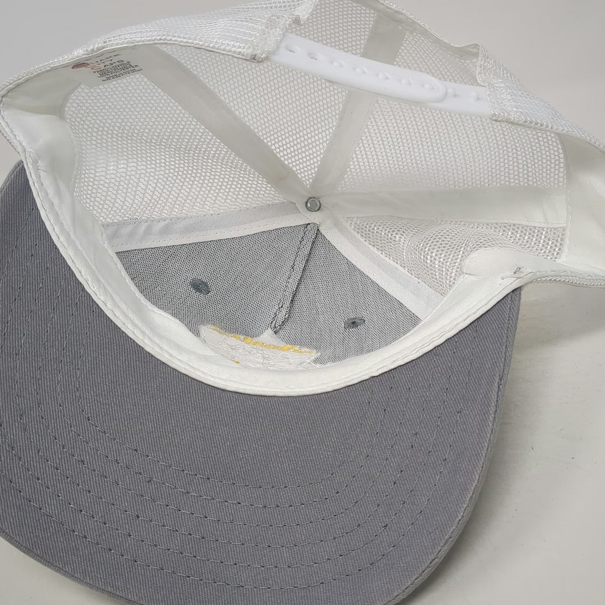 Quake City Caps Trucker Hat Gray One Size Simplot Free Fry Day Mesh Back hat