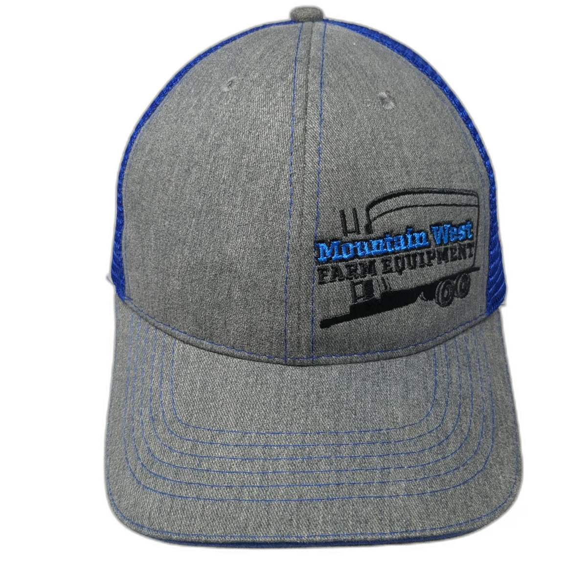 360 Apparel Trucker Hat Gray One Size Mesh Back Snapback American Flag Farm