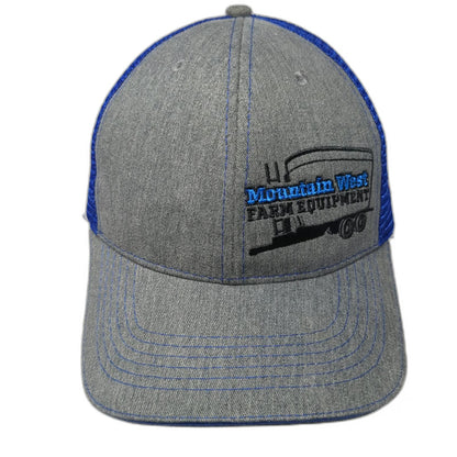 360 Apparel Trucker Hat Gray One Size Mesh Back Snapback American Flag Farm