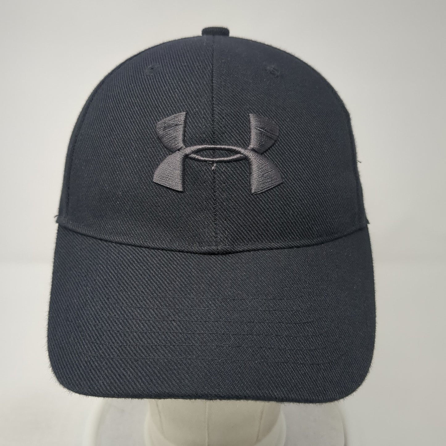 Under Armour Spell Out Strapback Hat Black One Size Embroidered Logo