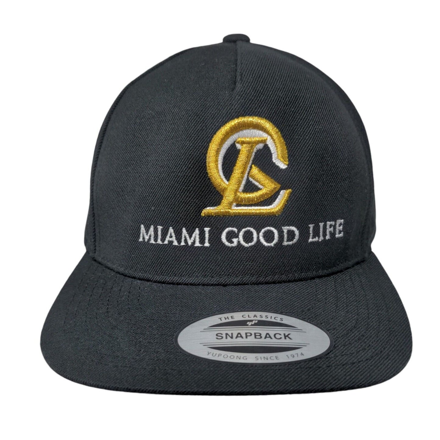 Miami Good Life Snapback Hat Black One Size Embroidered Yupoong